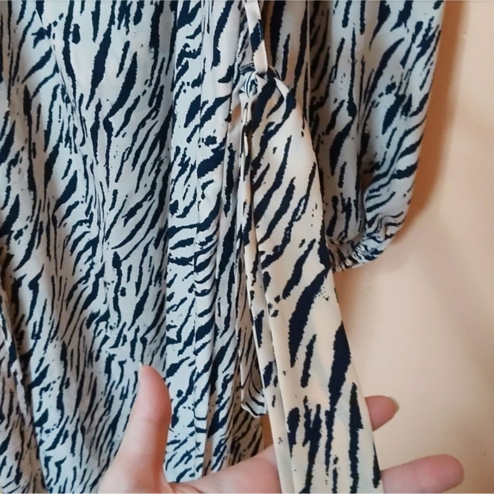 Nasty Gal Zebra Print Plus Midi Dress with V-Neckline sz 20 NWT - Picture 8 of 9